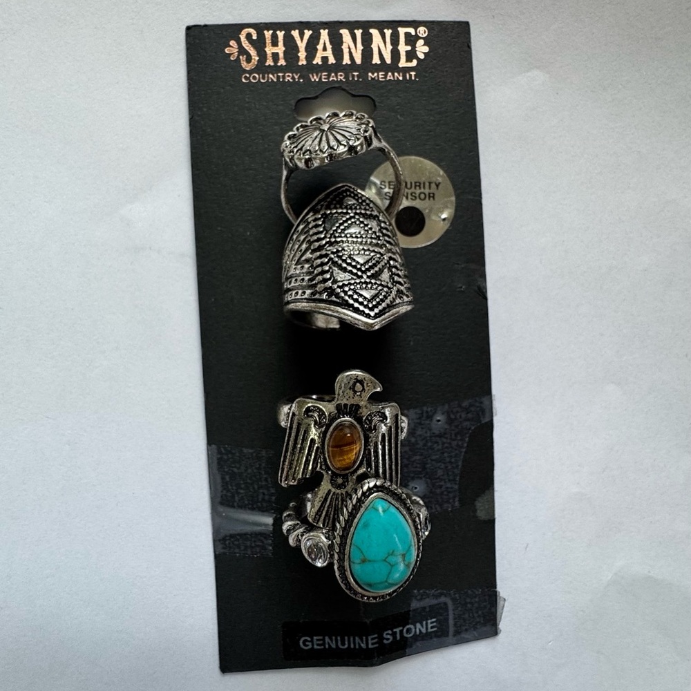 Shyanne Silver and Turquoise Rings